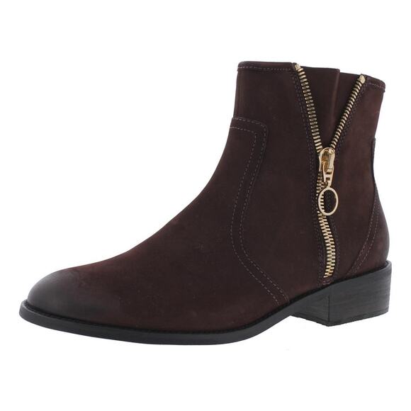 Steve Madden Chances Mixed Media Heels Suede Burgundy Ankle Boots Shoes 7 - Picture 9 of 9